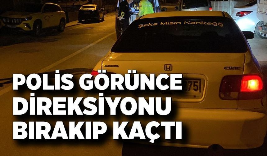 Polisi görünce aracını bırakıp kaçtı, ceza kaçmadı