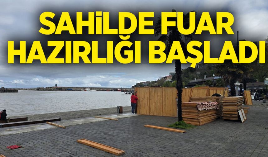 Sahilde fuar hazırlığı başladı