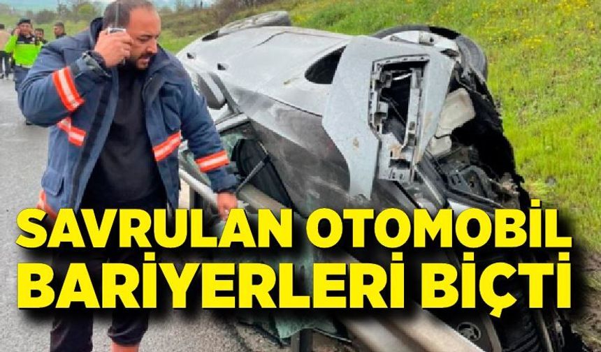 TEM’de Can Pazarı! Otomobil Bariyerlere Saplandı