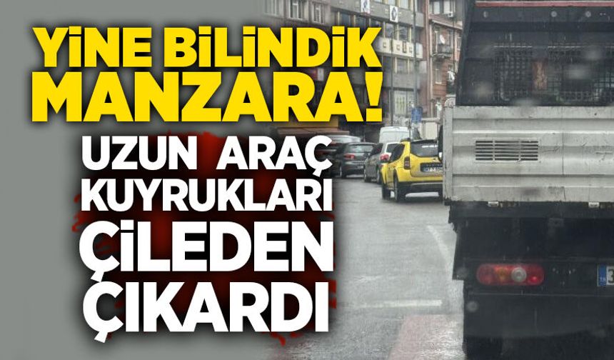 Soğuksu’da trafik yoğunluğu! Metrelerce kuyruk oluştu
