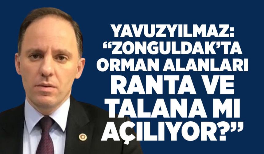 Yavuzyılmaz: “Zonguldak’ta orman alanları ranta ve talana mı açılıyor?”