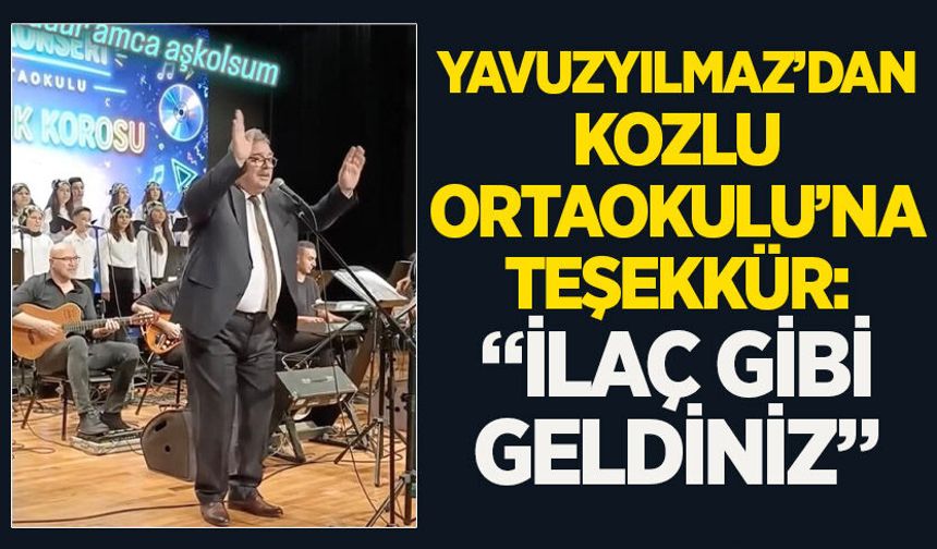 Yavuzyılmaz’dan Kozlu Ortaokulu’na Teşekkür: “İlaç gibi geldiniz”