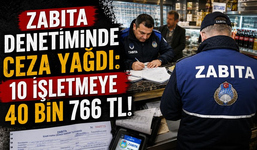 Zabıta denetiminde ceza yağdı: 10 işletmeye 40 bin 766 TL!