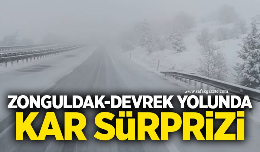 Zonguldak-Devrek yolunda Mayıs ayında kar sürprizi