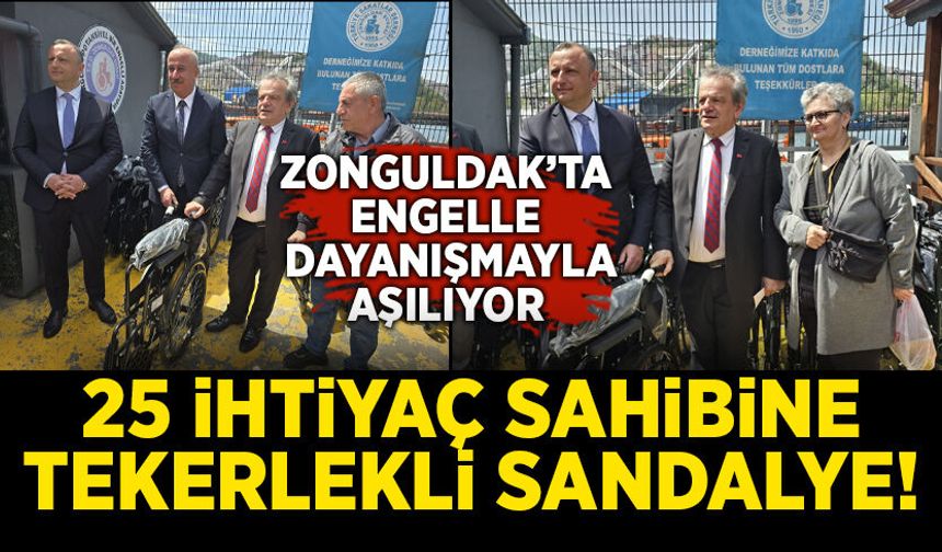 Zonguldak’ta engeller dayanışmayla aşılıyor: 25 ihtiyaç sahibine tekerlekli sandalye
