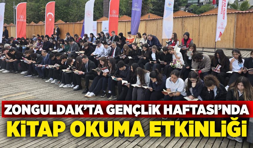 Zonguldak’ta Gençlik Haftası’nda Kitap Okuma etkinliği