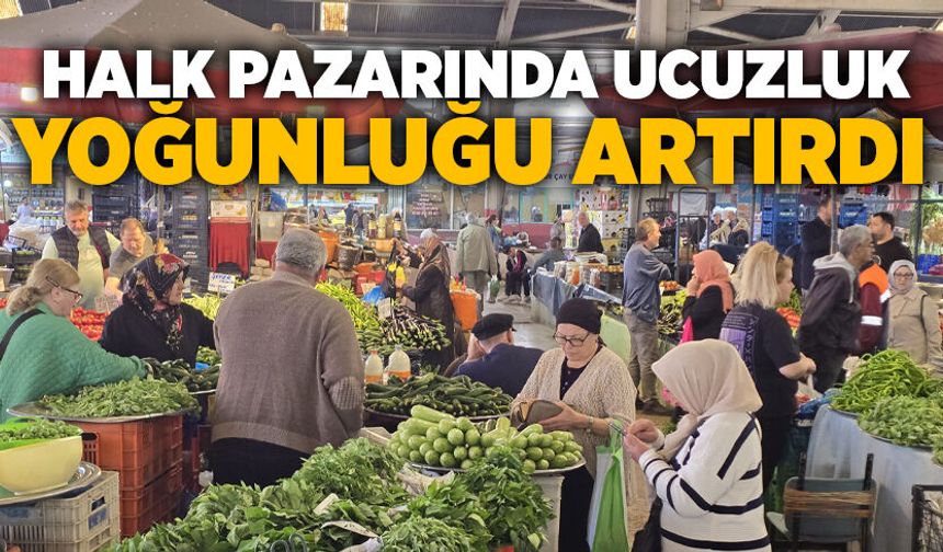 Zonguldak’ta halk pazarında ucuzluk yoğunluğu artırdı