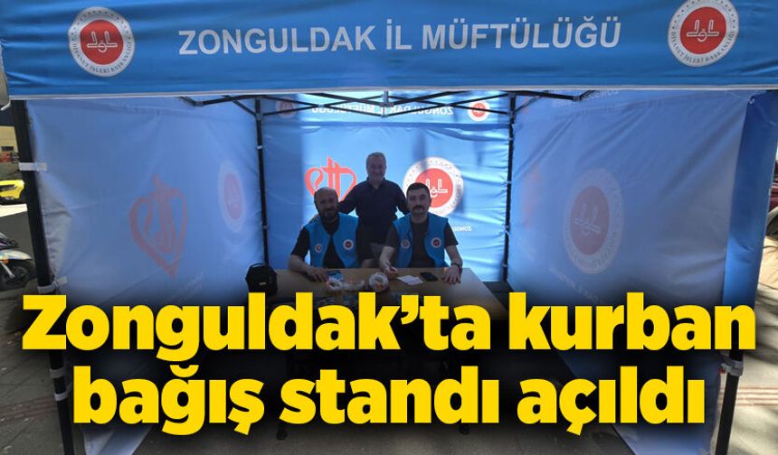 Zonguldak’ta kurban bağış standı açıldı