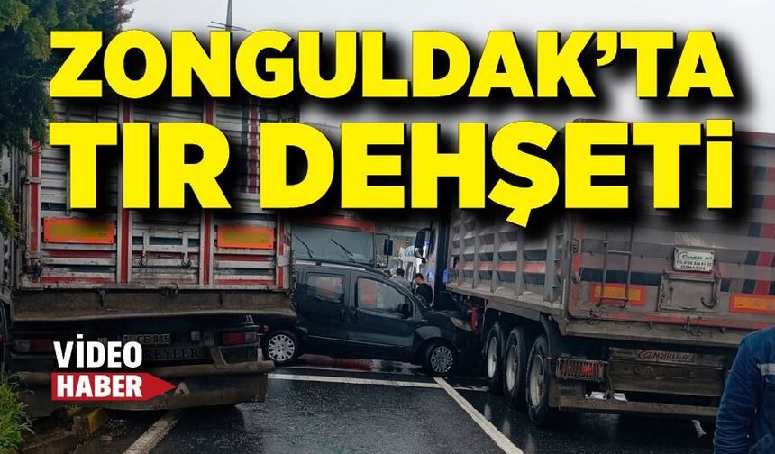 Zonguldak'ta kontrolden çıkan tır 3 aracı biçti