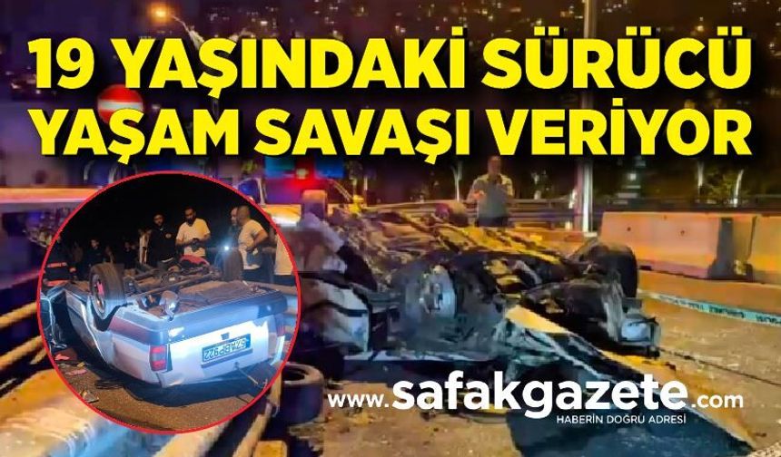 Zonguldak'ta 19 yaşındaki sürücü ağır yaralandı