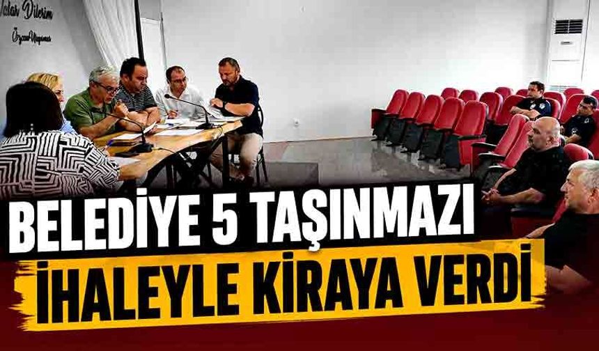 Devrek Belediyesi 5 taşınmazı ihaleyle kiraya verdi