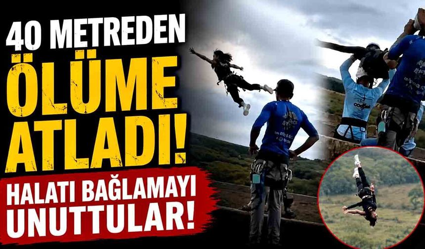 40 Metreden Ölüme Atladı! Halatı Bağlamayı Unuttular