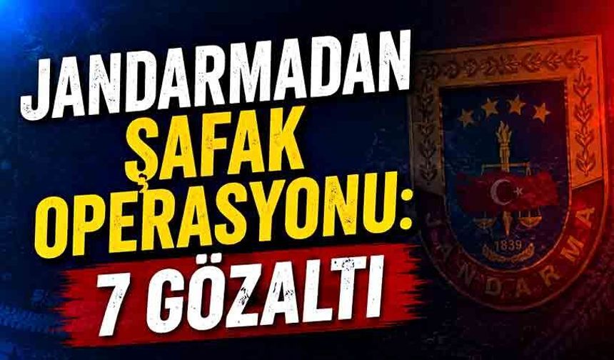 Jandarmadan şafak operasyonu: 7 gözaltı