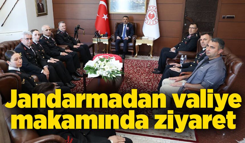 Jandarmadan Vali Osman Hacıbektaşoğlu’nu makamında ziyaret
