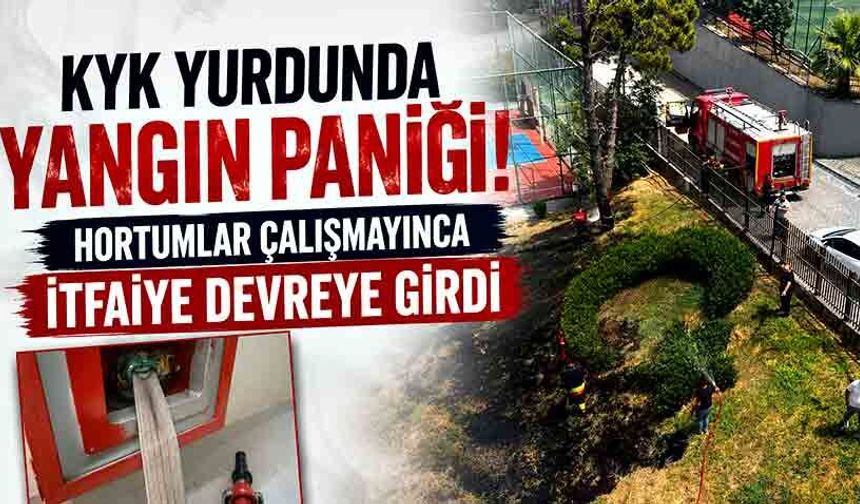 KYK yurdunda yangın paniği! Hortumlar çalışmayınca itfaiye devreye girdi