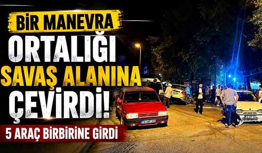 Karabük'te 5 aracın karıştığı zincirleme kazada 2 kişi yaralandı