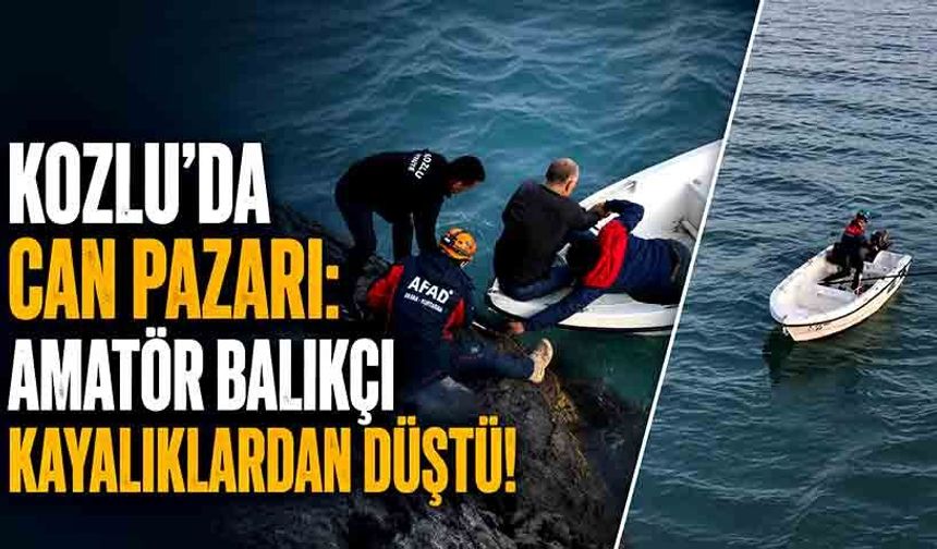 Kozlu'da can pazarı: Amatör balıkçı kayalıklardan düştü!