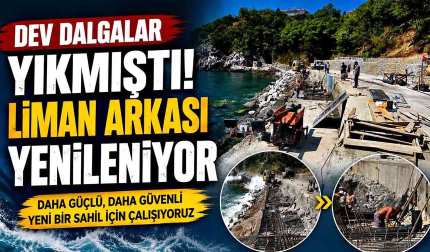 Zonguldak Liman arkasında çalışma sürüyor