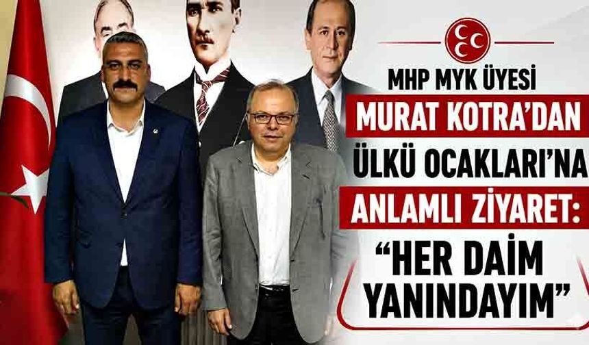 MHP MYK Üyesi Murat Kotra’dan Ülkü Ocakları’na Anlamlı Ziyaret: "Her Daim Yanındayım"