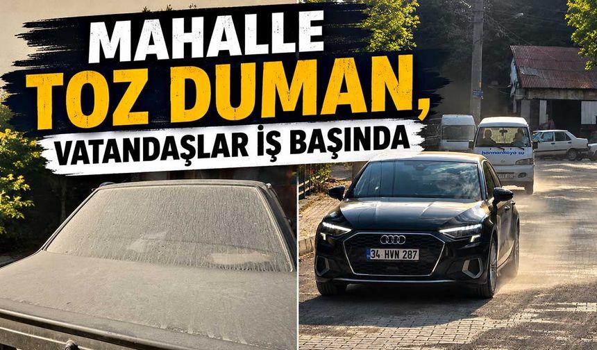 Mahalle toz duman, vatandaşlar iş başında