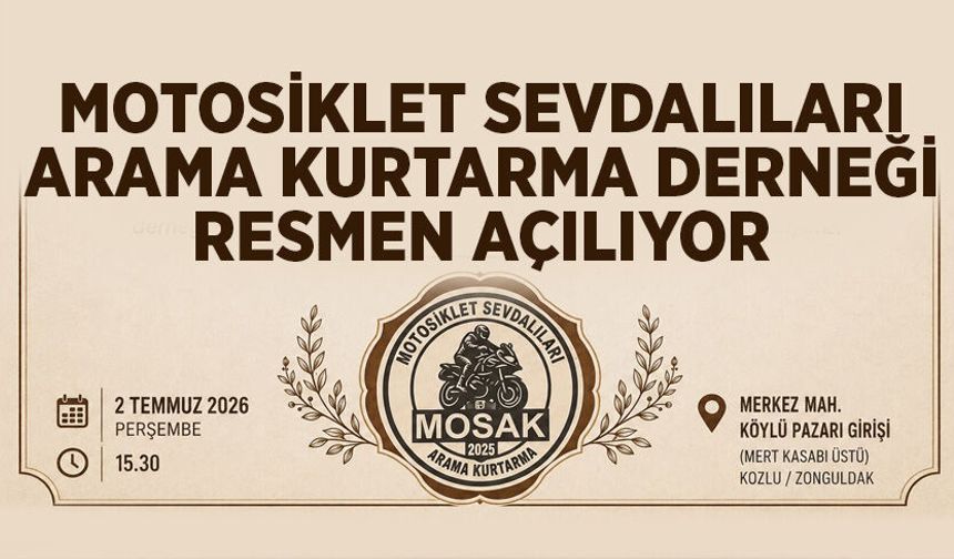 Motosiklet Sevdalıları Arama Kurtarma Derneği resmen açılıyor