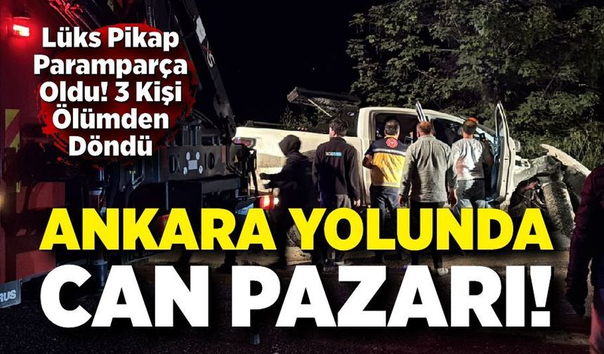 Ankara Yolunda Can Pazarı! Araçta Sıkıştılar