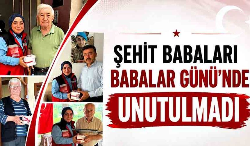 Şehit babaları Babalar Günü’nde unutulmadı