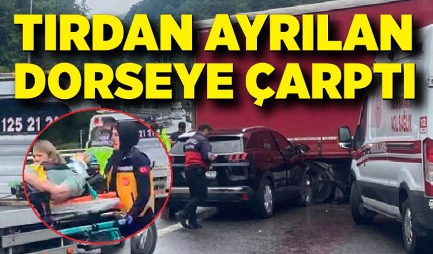 Korkutan Kaza! Seyir Halindeki Tırın Dorsesi Koptu