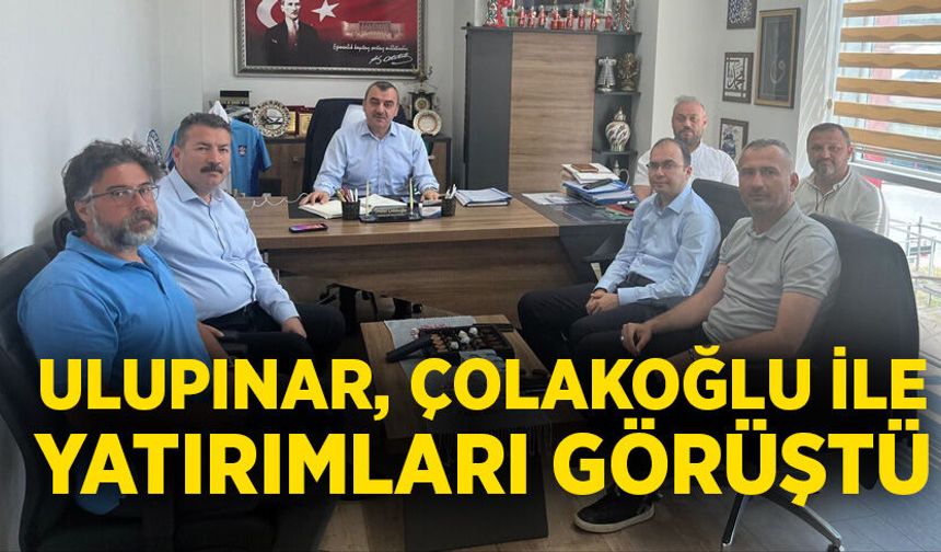 Ulupınar, Çolakoğlu ile Devrek'in yatırımlarını görüştü