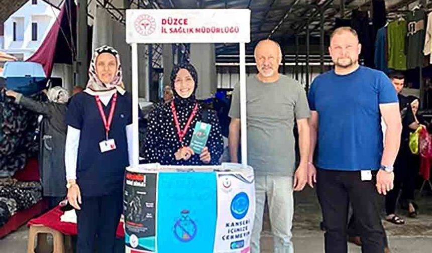 Vatandaşlara tütünün zararları anlatıldı