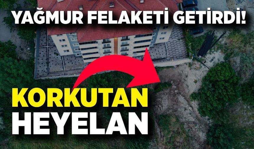 Korkutan heyelan! Toprak yola kadar indi