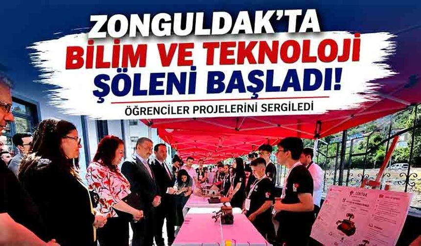 Zonguldak’ta bilim ve teknoloji şöleni başladı! Öğrenciler projelerini sergiledi