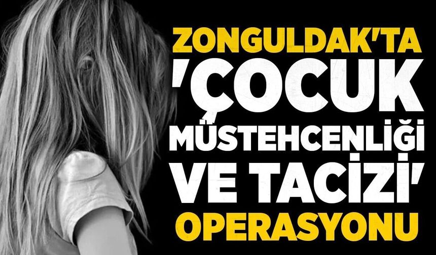 Zonguldak’ta çocuk müstehcenliği ve tacizi operasyonu düzenlendi