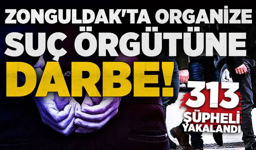 Zonguldak'ta organize suç örgütüne darbe: 313 şüpheli yakalandı