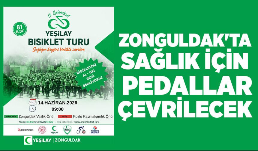 Zonguldak'ta sağlık için pedallar çevrilecek