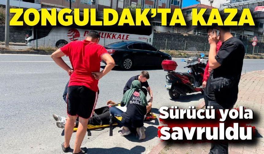 Zonguldak'ta motosiklet kazası: 1 kişi yaralandı