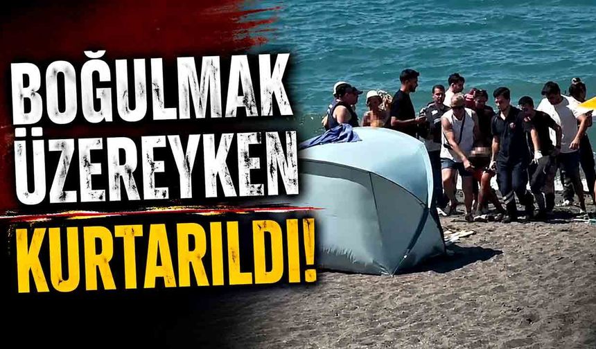 Boğulmak üzereyken kurtarıldı