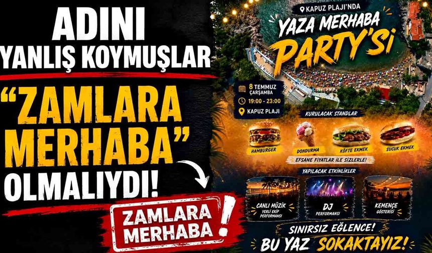 Adını yanlış koymuşlar; “Zamlara merhaba” olmalıydı