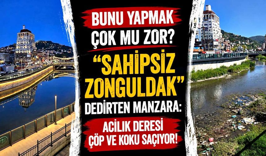Bunu yapmak çok mu zor? "Sahipsiz Zonguldak" dedirten manzara: Acılık Deresi çöp ve koku saçıyor!