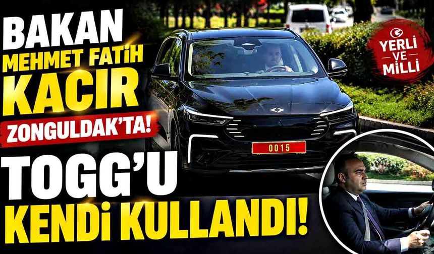 Bakan Mehmet Fatih Kacır Zonguldak’ta! Uzun Mehmet Camii’ne TOGG’un Direksiyonunda Geldi