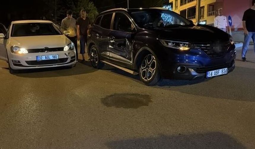 Bolu’da ciple otomobil çarpıştı: 1 yaralı