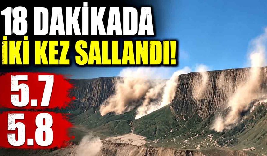 Art arda 5,7 ve 5,8 büyüklüğünde iki deprem