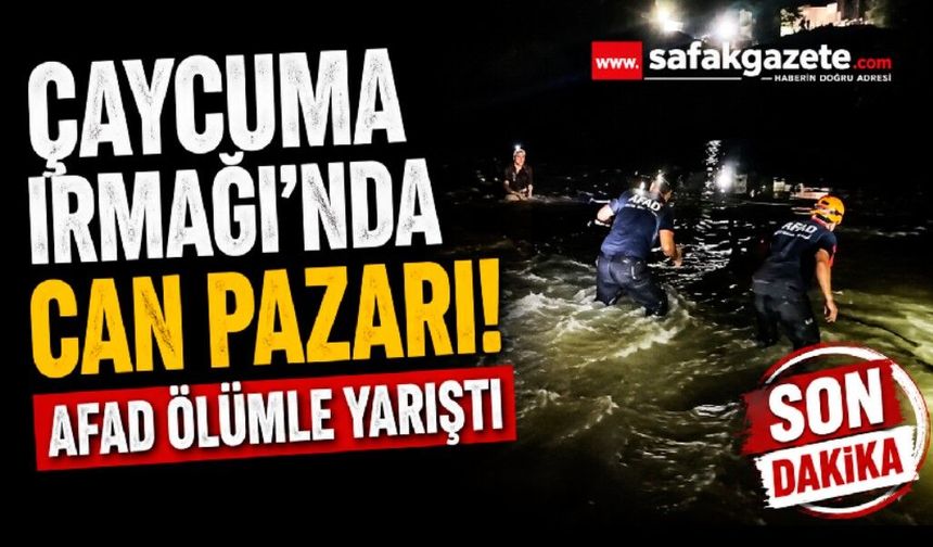 Çaycuma Irmağı'nda Can Pazarı! AFAD Ölümle Yarıştı