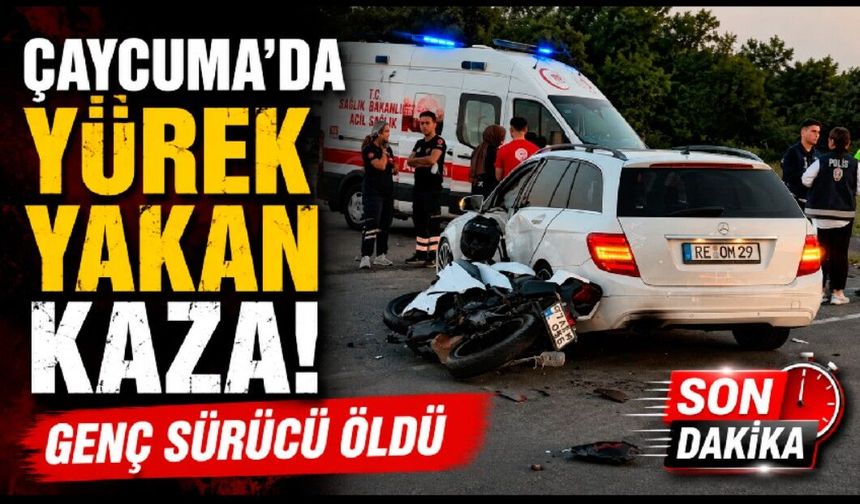 Çaycuma'da Trafik Kazası Can Aldı! Genç Sürücü Hayatını Kaybetti