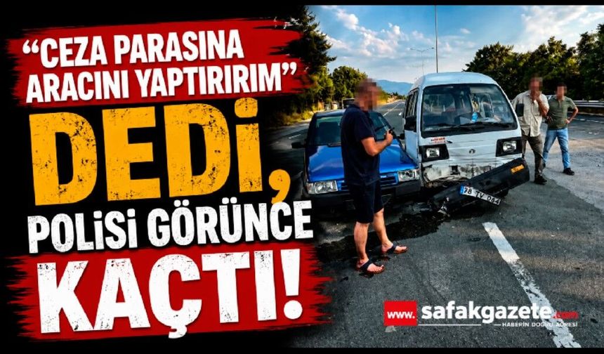 "Ceza Parasına Aracını Yaptırırım" Dedi, Polisi Görünce Kaçtı