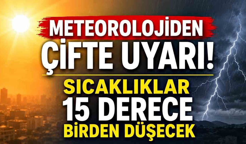Meteorolojiden Çifte Uyarı! Sıcaklıklar 15 Derece Birden Düşecek