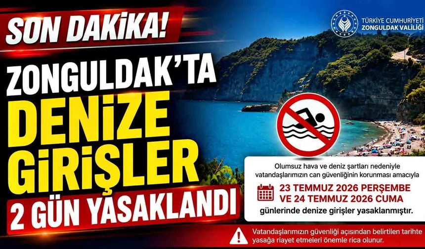 Zonguldak'ta Denize Girişler 2 Gün Yasaklandı