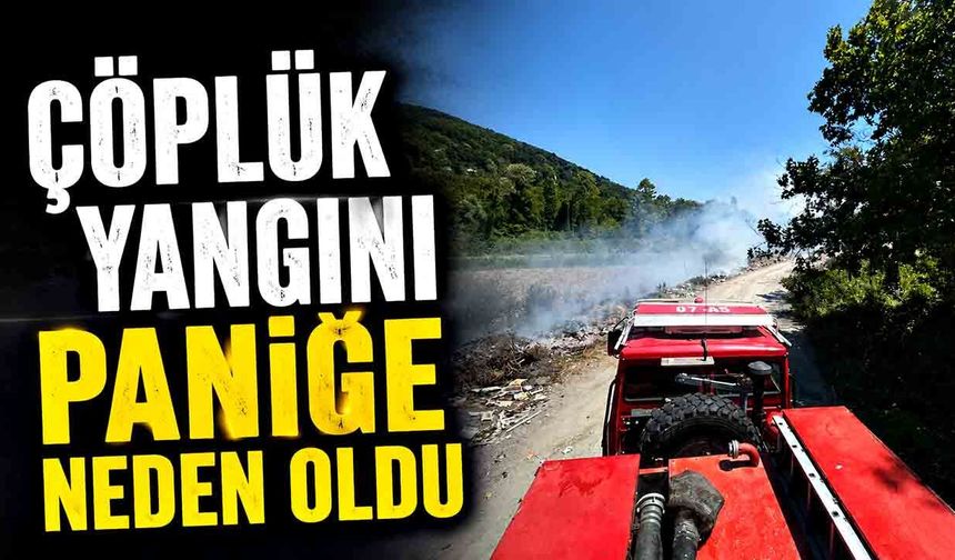 Çöplük yangını paniğe neden oldu