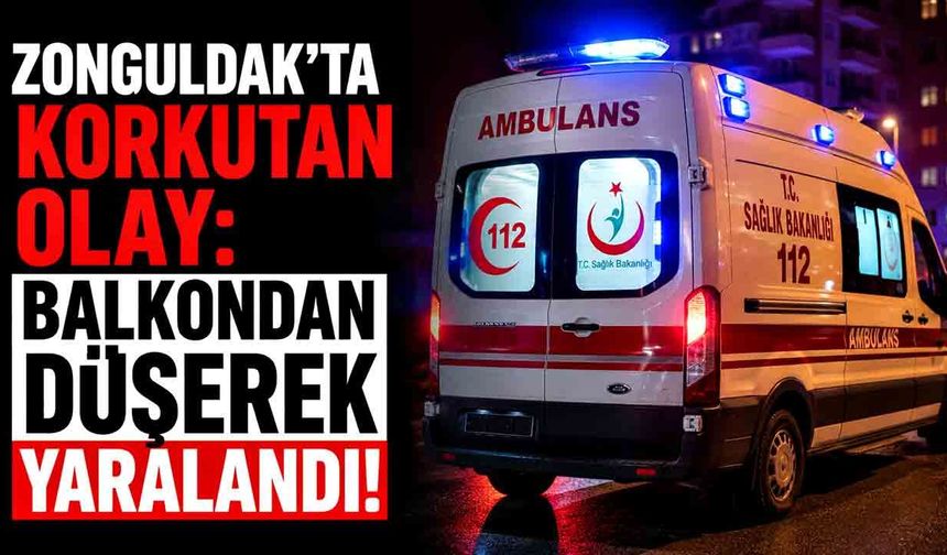 Zonguldak’ta korkutan olay: Balkondan düşerek yaralandı!
