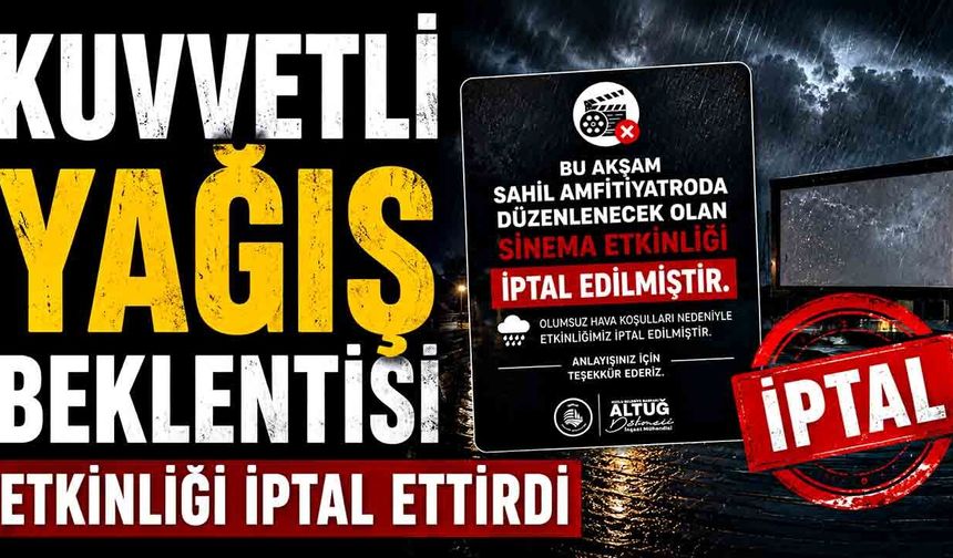 Kuvvetli yağış beklentisi etkinliği iptal ettirdi